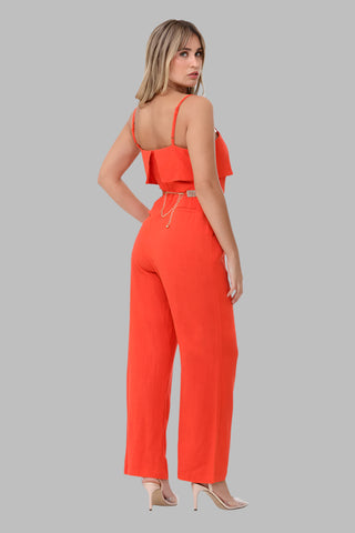 Funky Soul Straps Linen Jumpsuit