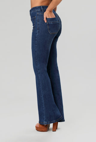 Funky Soul High Rise Flare Leg Denim Jean
