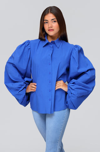 Funky Soul Ballon Sleeve Button Down Shirt