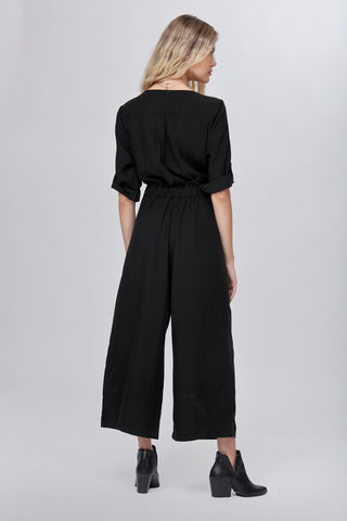 Lyocell Button Detail Jumpsuit