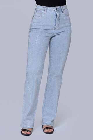 Funky Soul Studded Straight Leg Jean