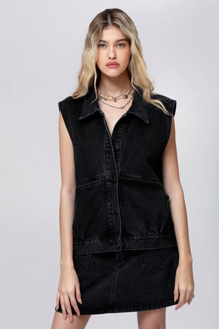 Funky Soul Oversized Denim Vest
