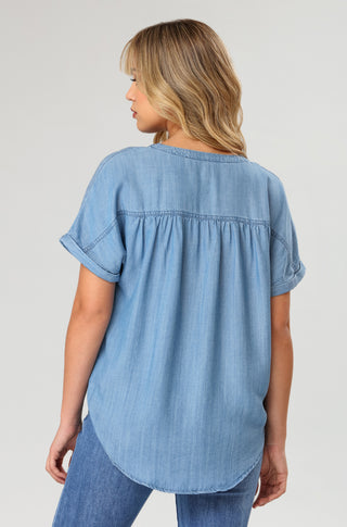 Funky Soul Henley Light Weight Lyocell Short Sleeve Shirt