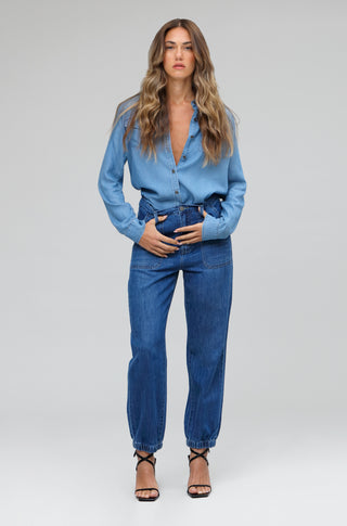 Funky Soul Classic Fit Light Weight Lyocell Button Front Long Sleeve Shirt