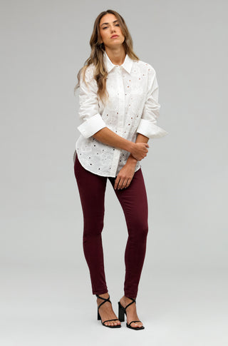 Funky Soul Stretch Color Mid Rise Skinny Denim Jean