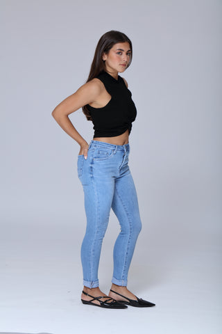 Funky Soul Stretch Hi Rise Skinny Denim Jean