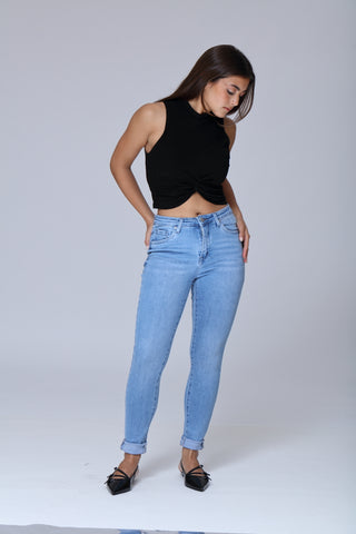 Funky Soul Stretch Hi Rise Skinny Denim Jean