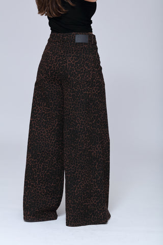 Funky Soul Skate Wide Animal Print Jeans
