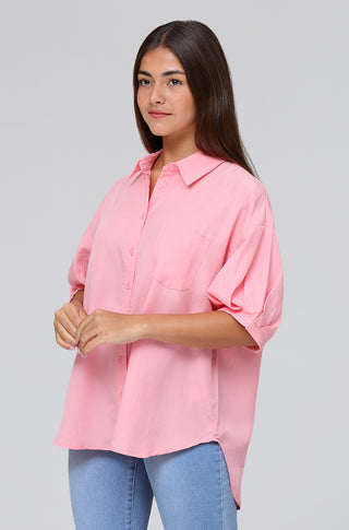 FUNKY SOUL OVERSIZED HIGH LOW SHIRT