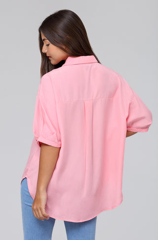 FUNKY SOUL OVERSIZED HIGH LOW SHIRT