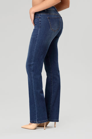 WIDE WAISTBAND FLARE JEAN