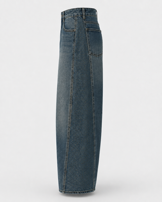 Funky Soul Ayla Rhinestones Panel Barrel Jean