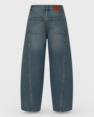 Funky Soul Ayla Rhinestones Panel Barrel Jean