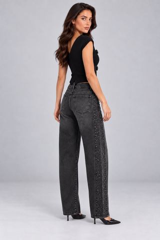 Funky Soul Connie Barrel Rhinestones Jean