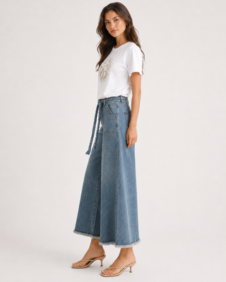 Funky Soul Giulia Crop Braid Belt Jeans