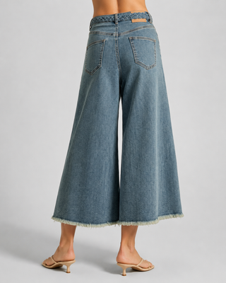 Funky Soul Giulia Crop Braid Belt Jeans