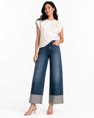 Funky Soul Ava Cuffed Straight Jean