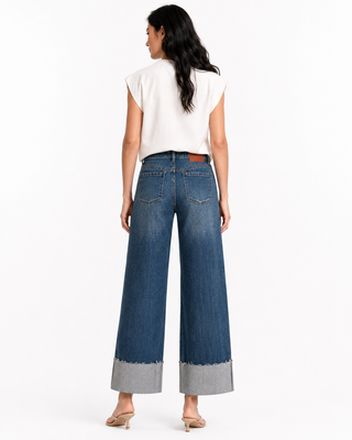 Funky Soul Ava Cuffed Straight Jean
