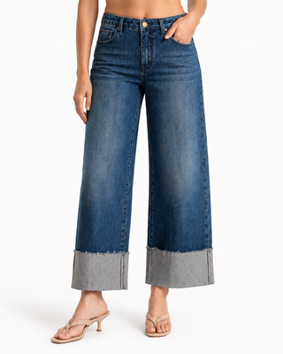 Funky Soul Ava Cuffed Straight Jean