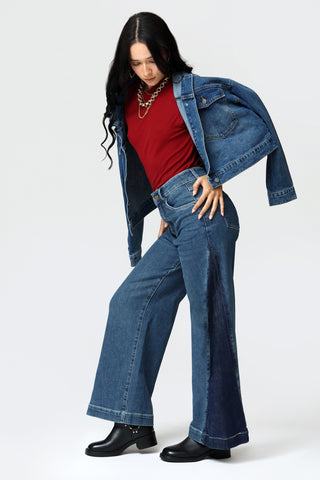 Funky Soul Godet Side Panel Wide Leg Jean