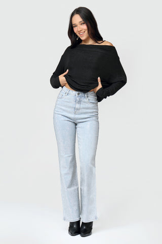 Funky Soul Studded Straight Leg Jean