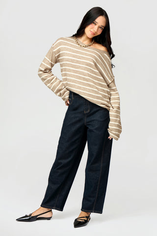 Funky Soul High-Rise Barrel Leg Jeans