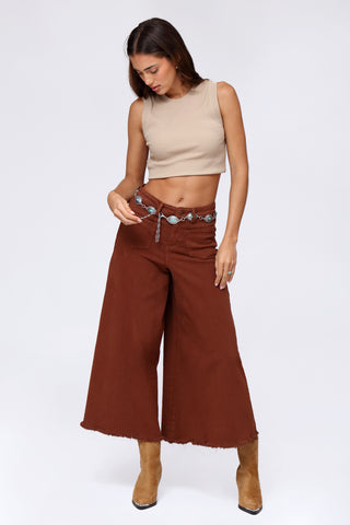 Funky Soul 2Pockets Cropped Palazzo Jean