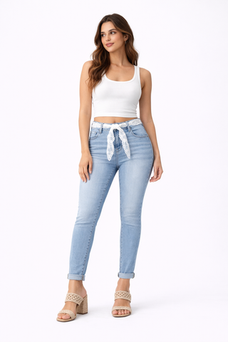 Funky Soul Olivia 27" Cuffed Skinny Jeans