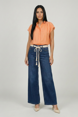 Funky Soul Louise Soft Touch Silk Wide Leg Jean