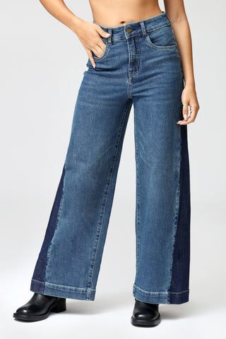 Funky Soul Godet Side Panel Wide Leg Jean