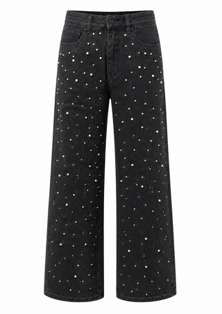 Funky Soul Lavinia Pearl and Rhinestone Straight Jeans