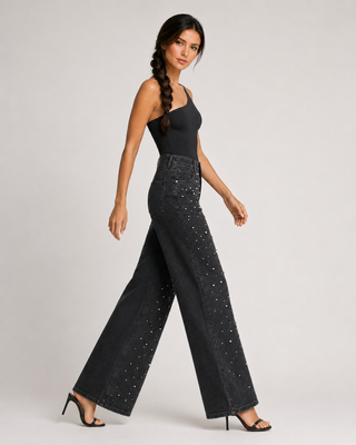 Funky Soul Lavinia Pearl and Rhinestone Straight Jeans