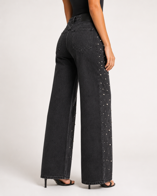 Funky Soul Lavinia Pearl and Rhinestone Straight Jeans