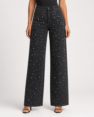 Funky Soul Lavinia Pearl and Rhinestone Straight Jeans