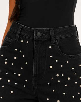 Funky Soul Lavinia Pearl and Rhinestone Straight Jeans
