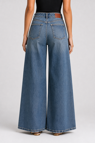 Funky Soul Gabriella Wide Leg Paint Splatter Jean