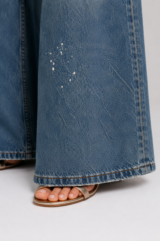 Funky Soul Gabriella Wide Leg Paint Splatter Jean