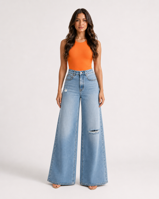 Funky Soul Gabriella Wide Leg Dog Bites Jeans
