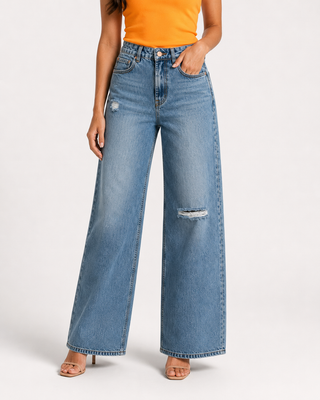 Funky Soul Gabriella Wide Leg Dog Bites Jeans