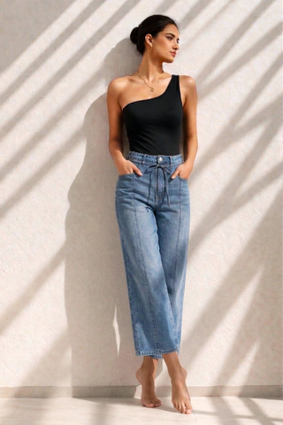 Funky Soul Sofie Soft Barrel Self Belted Jean
