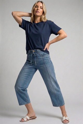 Funky Soul Sofie Soft Barrel Self Belted Jean