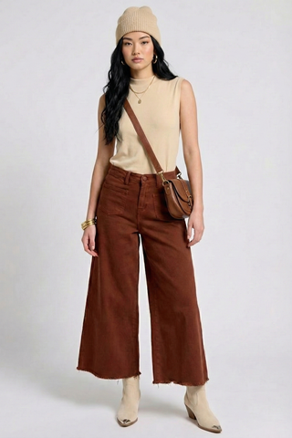 Funky Soul 2Pockets Cropped Palazzo Jean