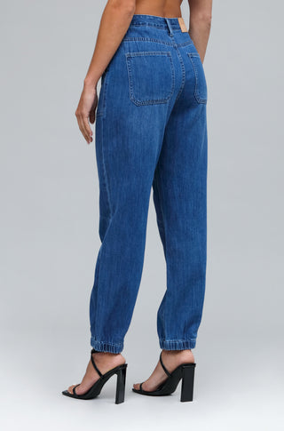 FUNKY SOUL MID RISE JOGGER DENIM JEAN