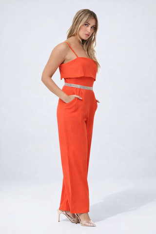 Funky Soul Straps Linen Jumpsuit