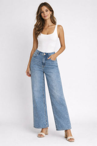 Funky Soul Jade Relaxed Straight Jean