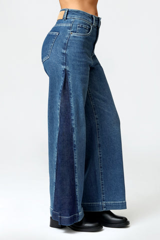 Funky Soul Godet Side Panel Wide Leg Jean