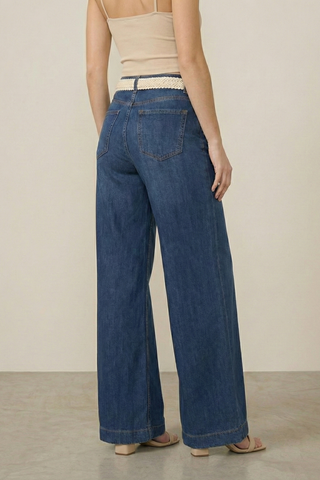 Funky Soul Louise Soft Touch Silk Wide Leg Jean