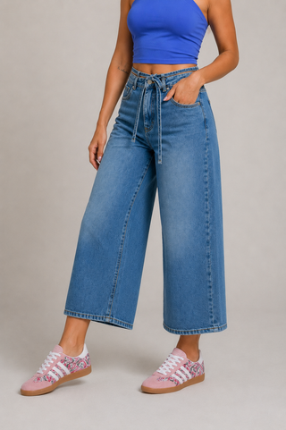Funky Soul Sofie Crop Wide Straight Jean