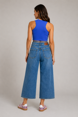 Funky Soul Sofie Crop Wide Straight Jean