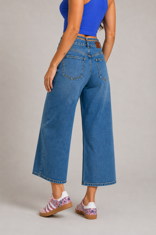 Funky Soul Sofie Crop Wide Straight Jean